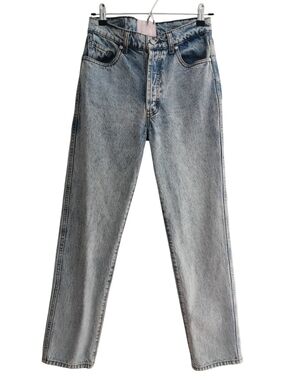 Revice High Rise Acid Wash Straight Leg Jeans Size 27